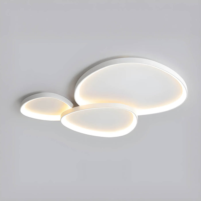 Dauwkleurige Driedelige Plafondlamp - plafondlamp - gemonteerd