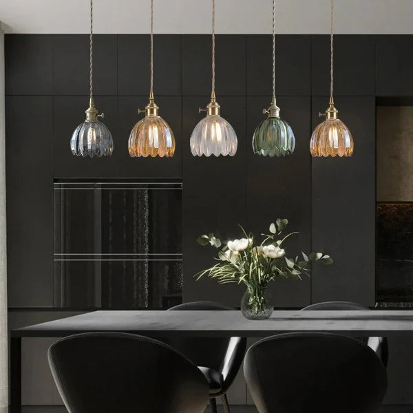 Japanse Retro Glazen Bloem Hanglamp - hanglampen - afmetingen