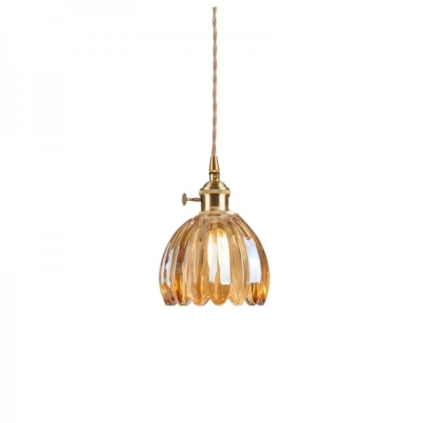 Japanse Retro Glazen Bloem Hanglamp - hanglampen