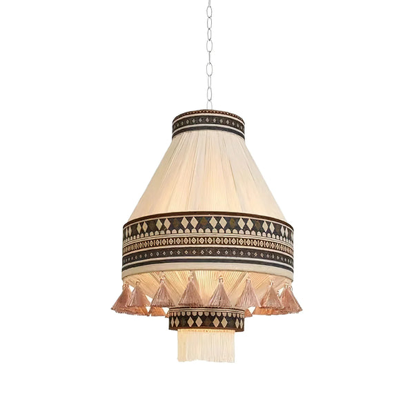 Geweven Bohemian Fringe Hanglamp - hanglampen - in de kamer