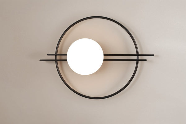 Wandlamp Voor In De Slaapkamer Van Metaal en Glas - wandlampen - close-up