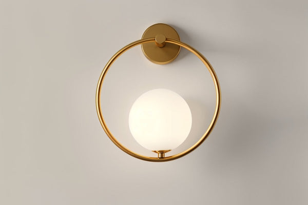 Wandlamp Voor In De Slaapkamer Van Metaal en Glas - wandlampen - gemonteerd