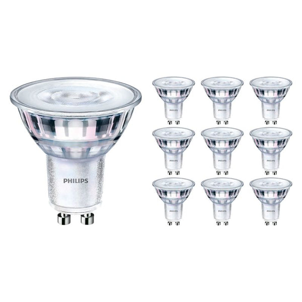 Voordeelpak 10x Philips Corepro LEDspot GU10 PAR16 4.9W 460lm 36D - 830 Warm Wit | Vervangt 65W