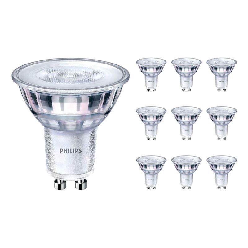 Voordeelpak 10x Philips Corepro LEDspot GU10 PAR16 4W 345lm 36D - 830 Warm Wit | Vervangt 50W