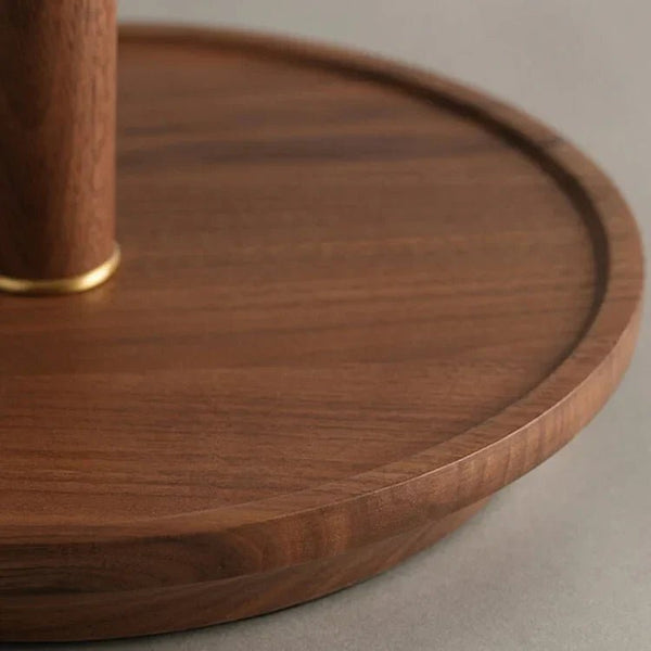 Vintage Geplooid Houten Tafellamp - tafellampen - materiaaldetail