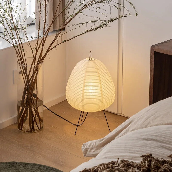 Japanse Lamp Gemaakt Van Rijstpapier - tafellampen - sfeerbeeld