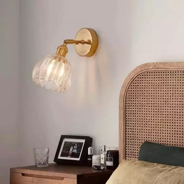 Retro Bloemknop Tulp Glazen Wandlamp - wandlampen