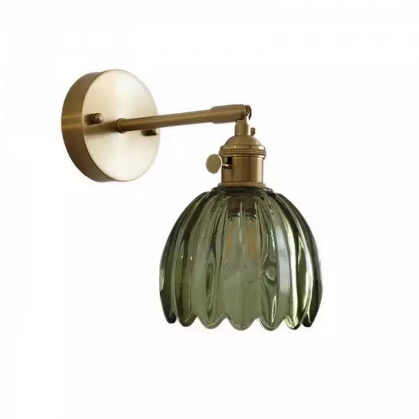 Retro Bloemknop Tulp Glazen Wandlamp - wandlampen - detail