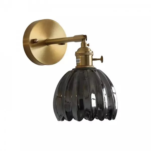 Retro Bloemknop Tulp Glazen Wandlamp - wandlampen - zijaanzicht