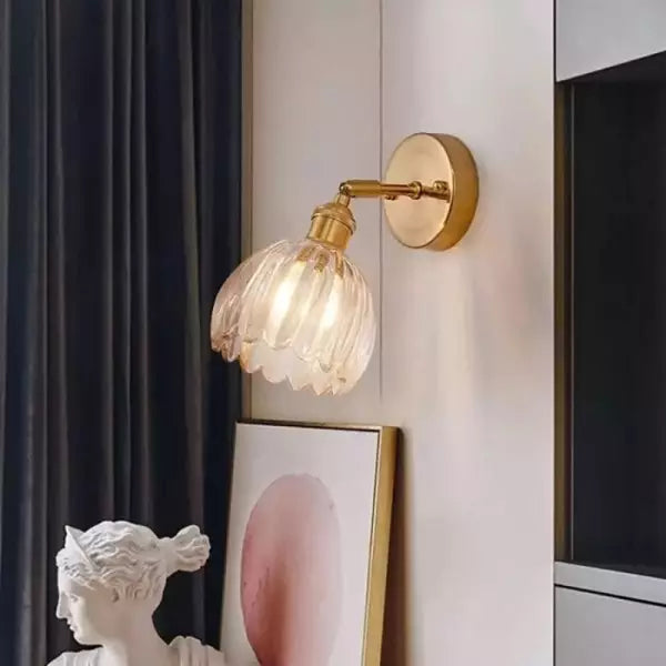 Retro Bloemknop Tulp Glazen Wandlamp - wandlampen
