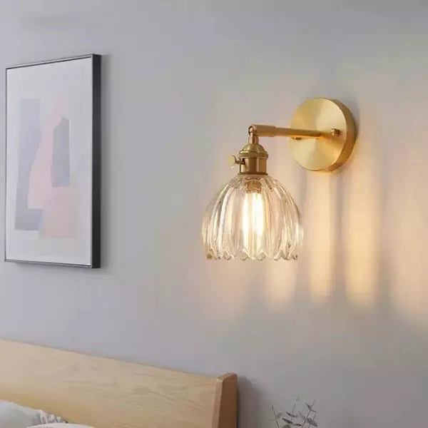 Retro Bloemknop Tulp Glazen Wandlamp - wandlampen - gemonteerd