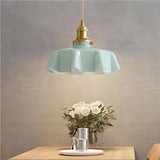 Retro Glazen Bloem Creme Hanglamp