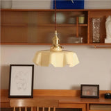 Retro Glazen Bloem Creme Hanglamp