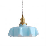 Retro Glazen Bloem Creme Hanglamp