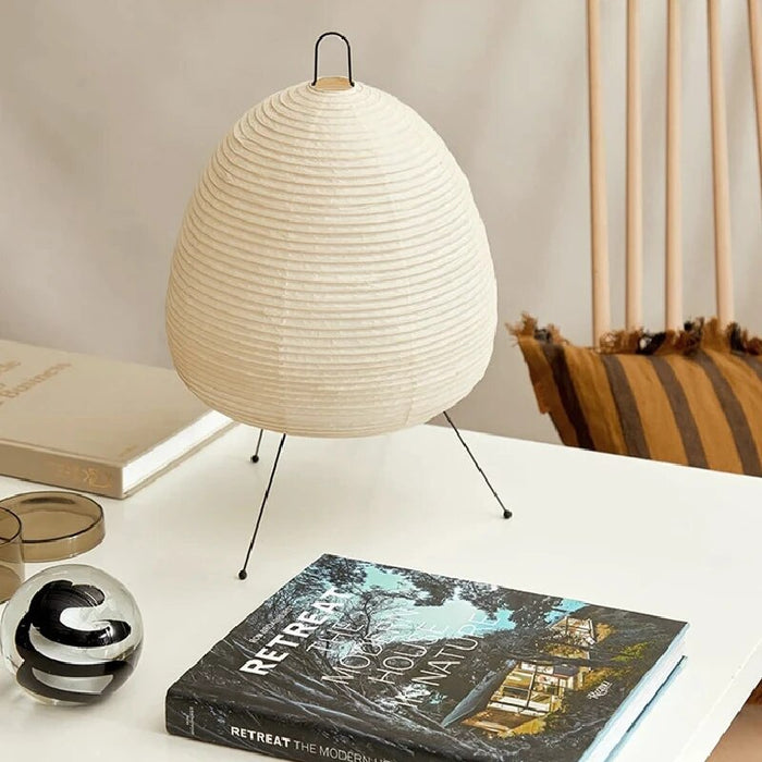 Japanse Lamp Gemaakt Van Rijstpapier - tafellampen - zijaanzicht