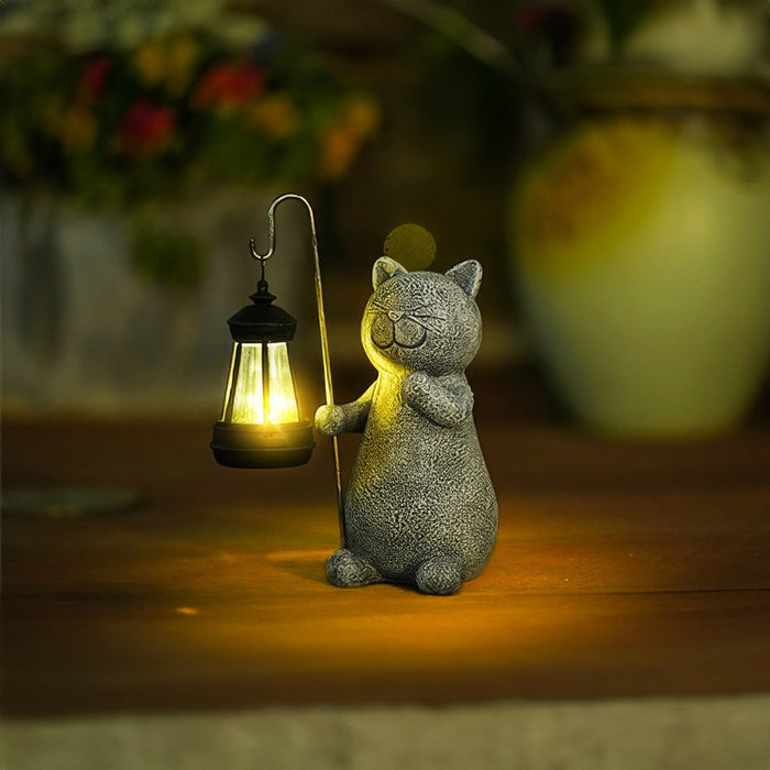 Gouden Gloeiende Kat Tuinlamp - buitenverlichting - in de kamer